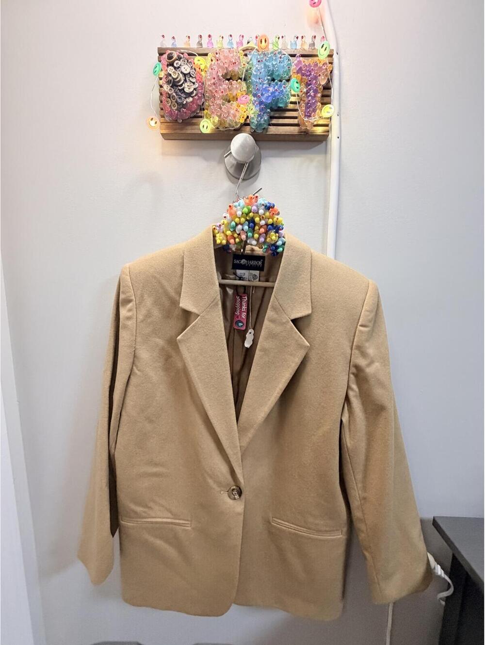 Sag Harbor Women's Camel Blazer Jacket - Classic Tailored Fit